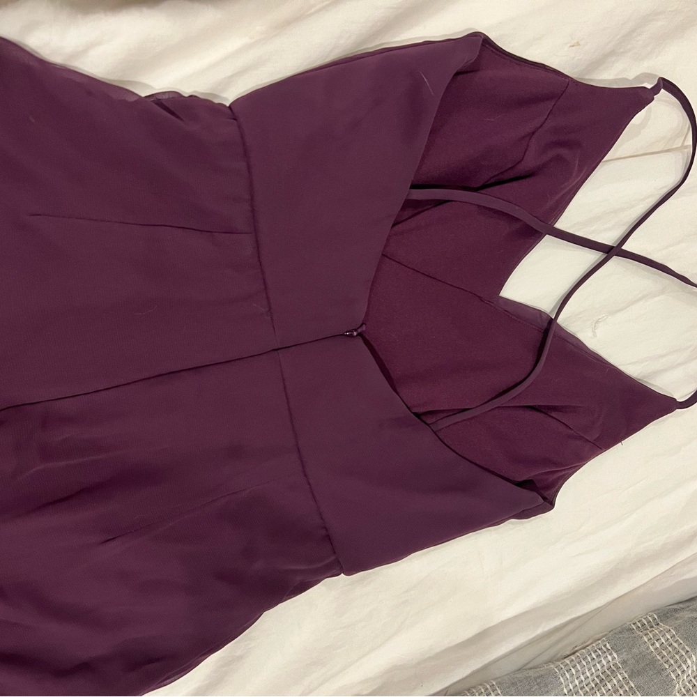 Aubergine/Purple Dessy Bridesmaid Dress, Size 2 - Picture 7 of 8